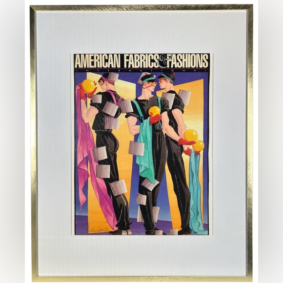 2 ANTONIO LOPEZ AMERICAN FABRICS & FASHIONS  1986 ORIGINAL MAGAZINE COVER - Picture 6 of 9
